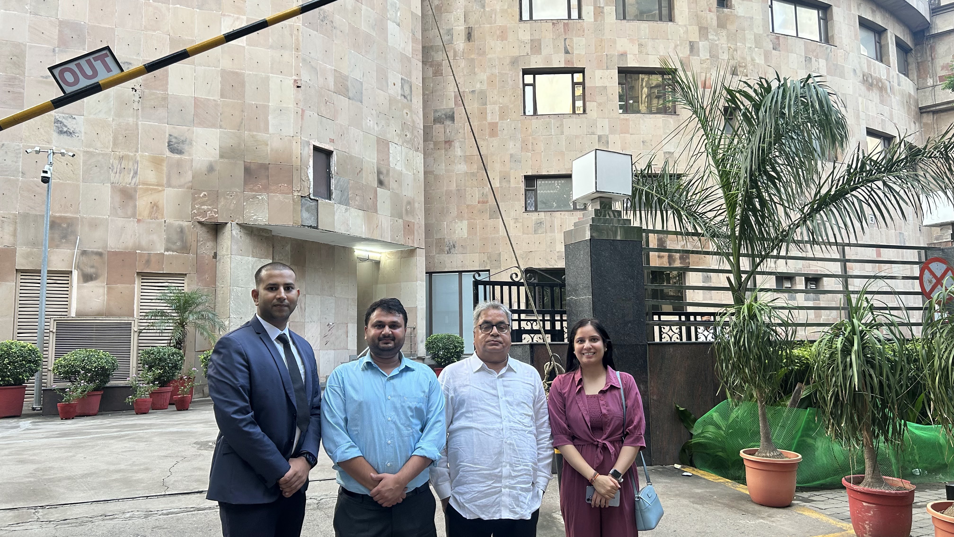 Our team and Modi World School representatives during the August 2025 client session